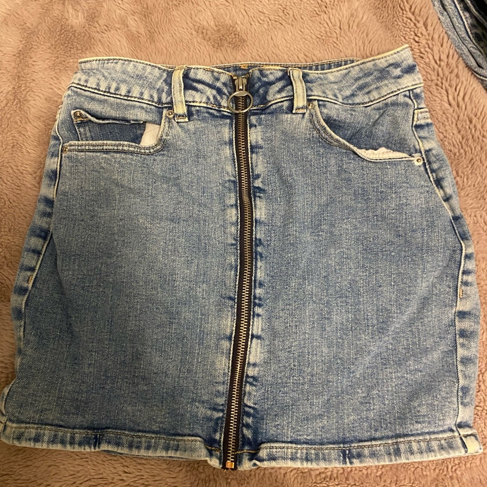 Garage denim mini skirt